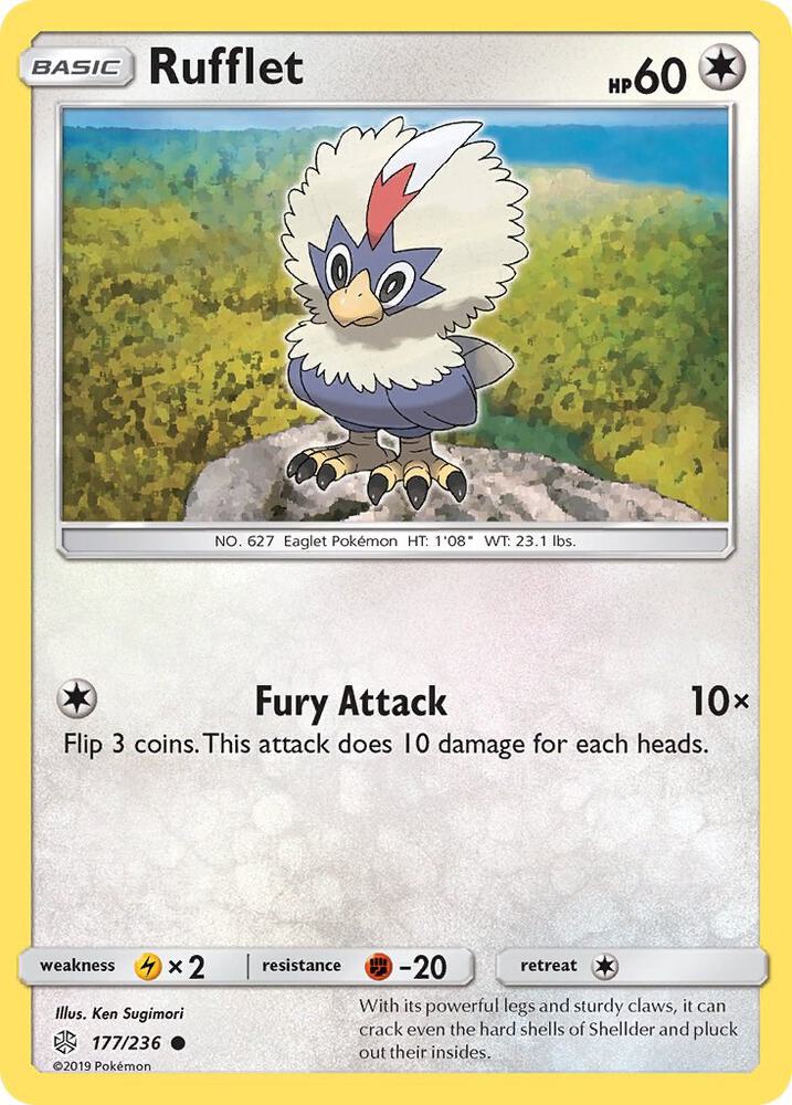 Rufflet 177/236 card from SM - Cosmic Eclipse