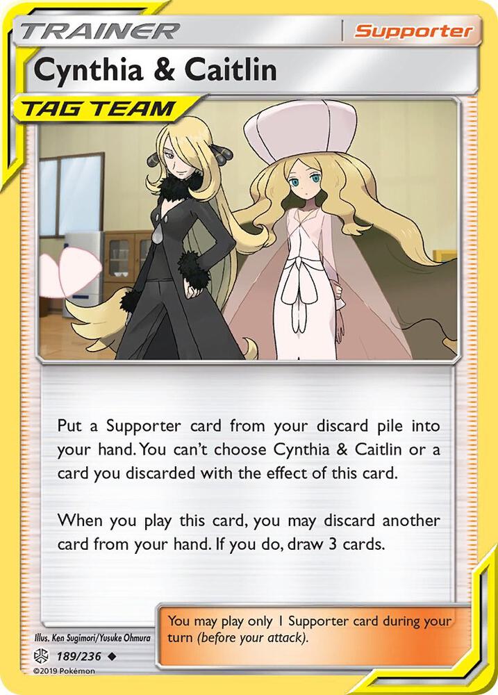 Cynthia & Caitlin 189/236 card from SM - Cosmic Eclipse