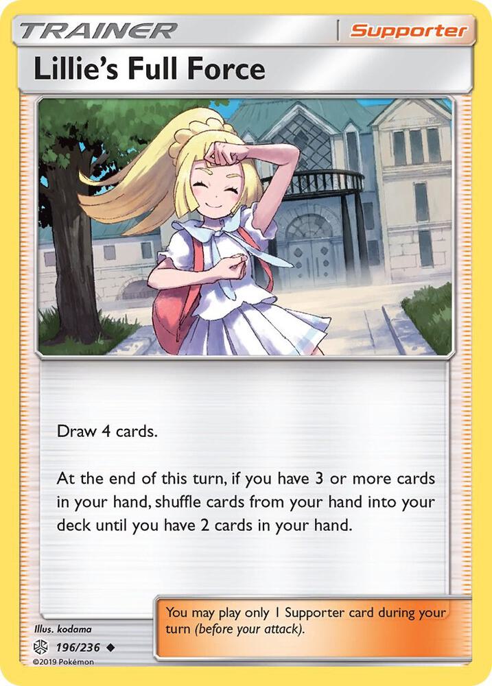 Lillie's Full Force 196/236 card from SM - Cosmic Eclipse