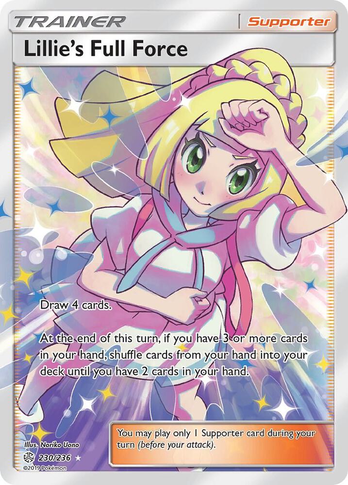 Lillie's Full Force (Full Art) 230/236 card from SM - Cosmic Eclipse