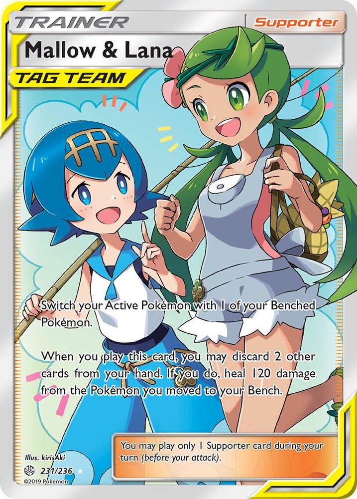 Mallow & Lana (Full Art) 231/236 card from SM - Cosmic Eclipse