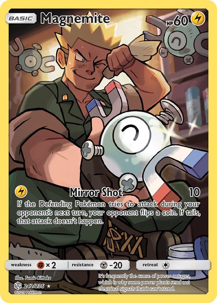 Magnemite (Secret) 242/236 card from SM - Cosmic Eclipse