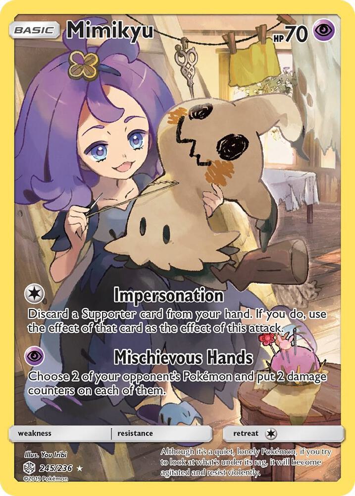 Mimikyu (Secret) 245/236 card from SM - Cosmic Eclipse