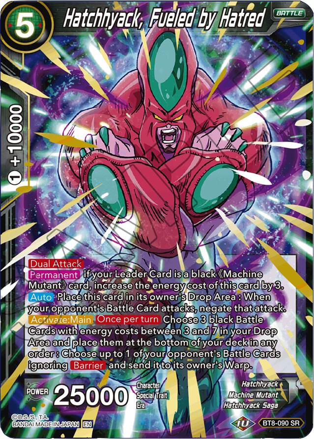 Hatchhyack, Fueled by Hatred BT8-090 card from Malicious Machinations