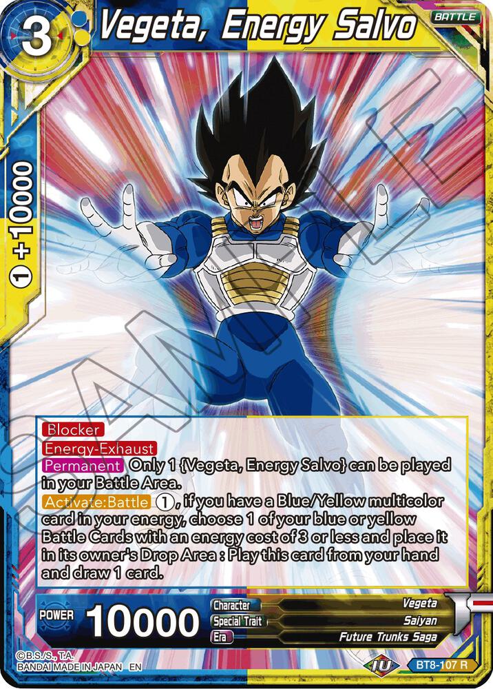 Vegeta, Energy Salvo BT8-107 card from Malicious Machinations