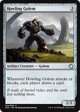 Howling Golem 54 card from Magic Game Night 2019