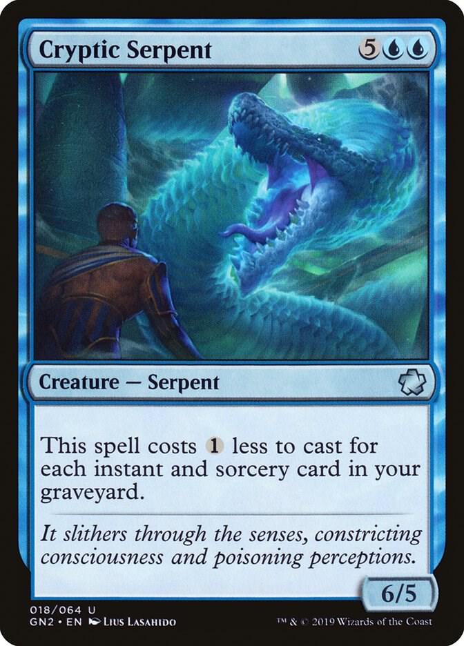 Cryptic Serpent 18 card from Magic Game Night 2019