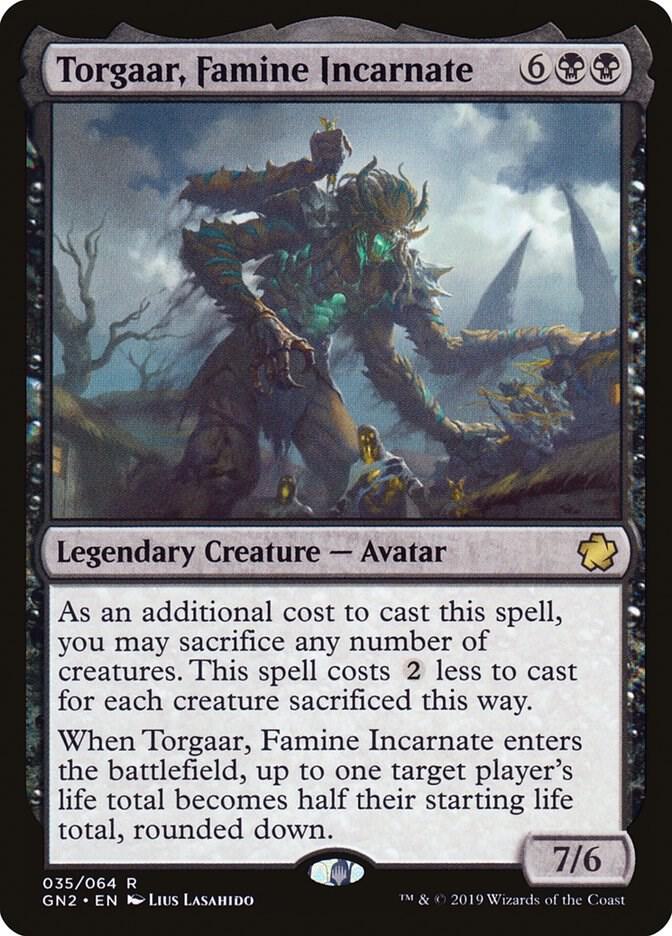 Torgaar, Famine Incarnate 35 card from Magic Game Night 2019