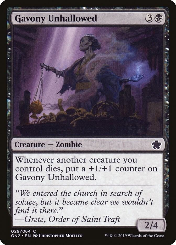 Gavony Unhallowed 29 card from Magic Game Night 2019