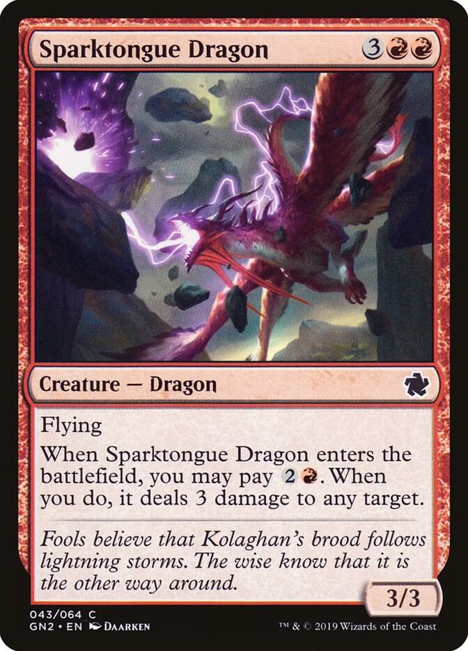 Sparktongue Dragon 43 card from Magic Game Night 2019