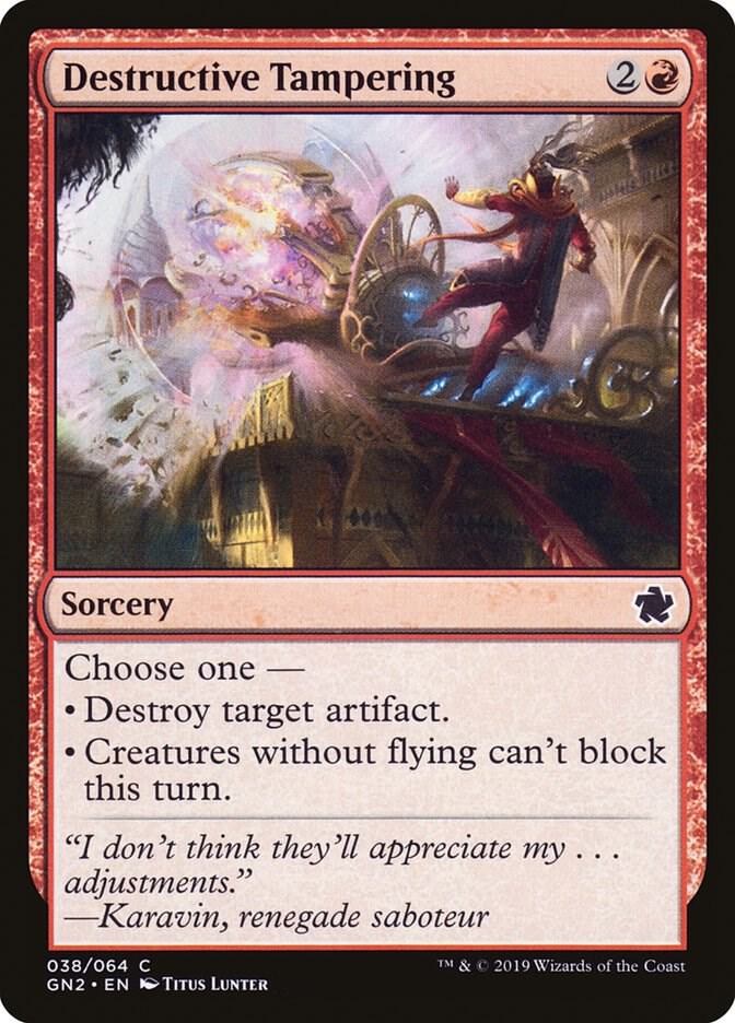 Destructive Tampering 38 card from Magic Game Night 2019
