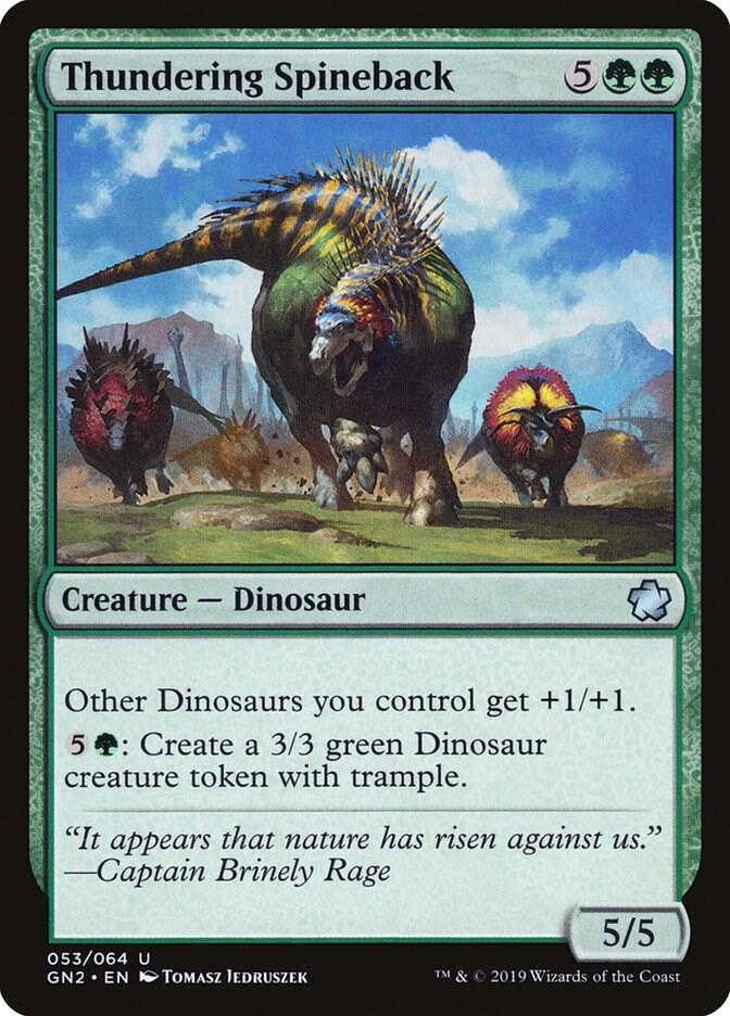Thundering Spineback 53 card from Magic Game Night 2019