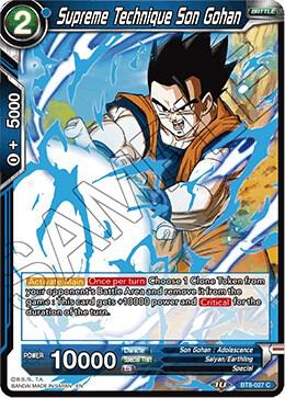 Supreme Technique Son Gohan BT8-027 card from Malicious Machinations