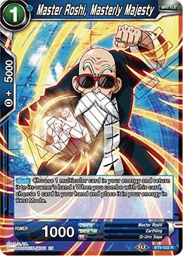 Master Roshi, Masterly Majesty BT8-032 card from Malicious Machinations