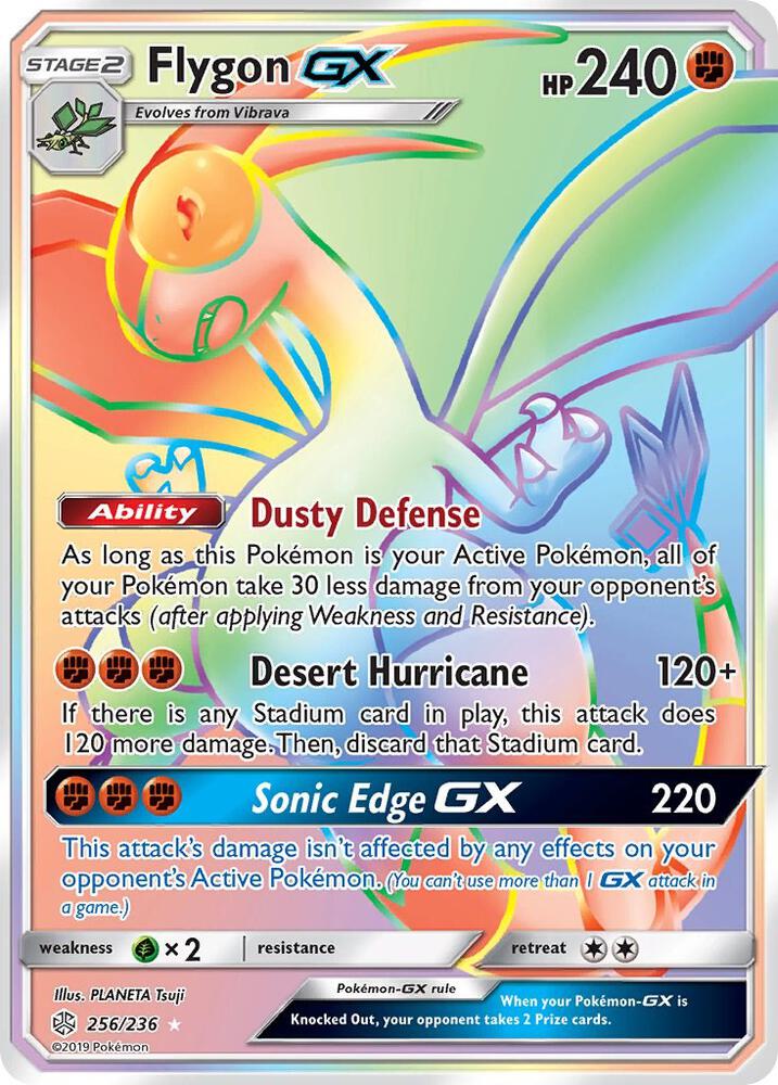 Flygon GX (Secret) 256/236 card from SM - Cosmic Eclipse