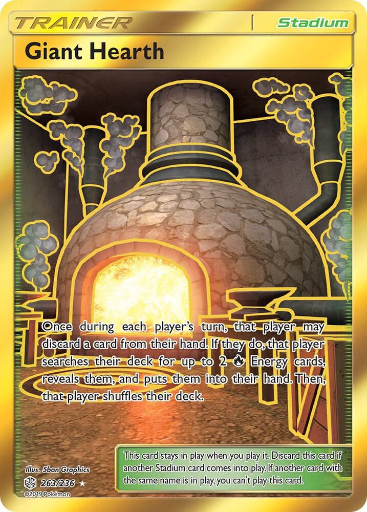 Giant Hearth (Secret) 263/236 card from SM - Cosmic Eclipse