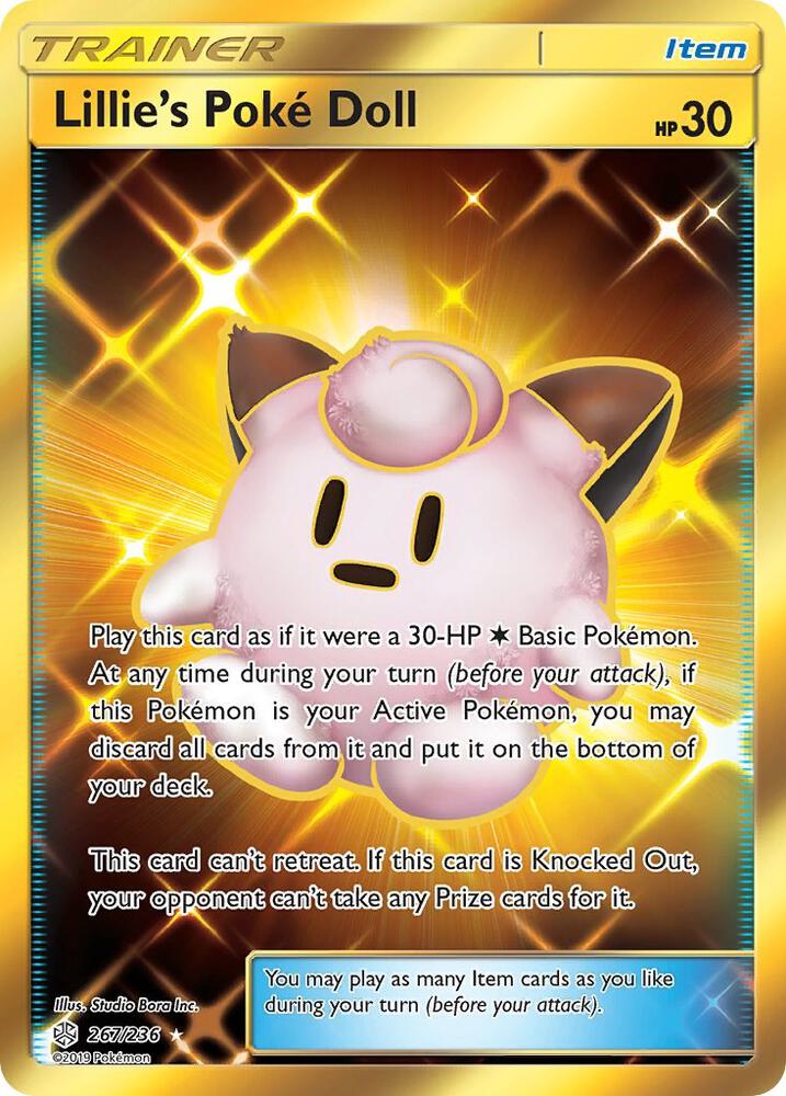 Lillie's Poke Doll (Secret) 267/236 card from SM - Cosmic Eclipse