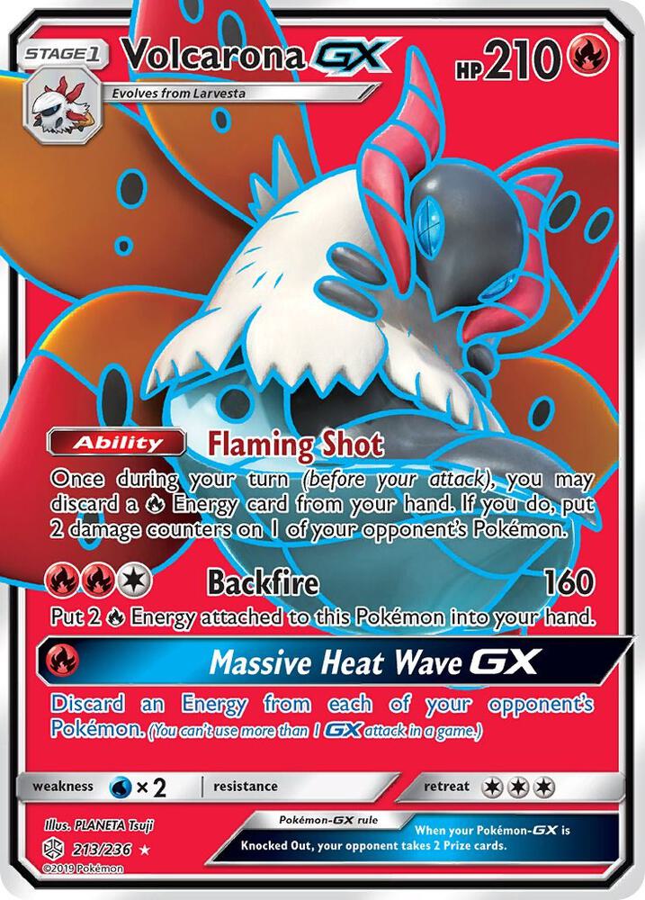 Volcarona GX (Full Art) 213/236 card from SM - Cosmic Eclipse