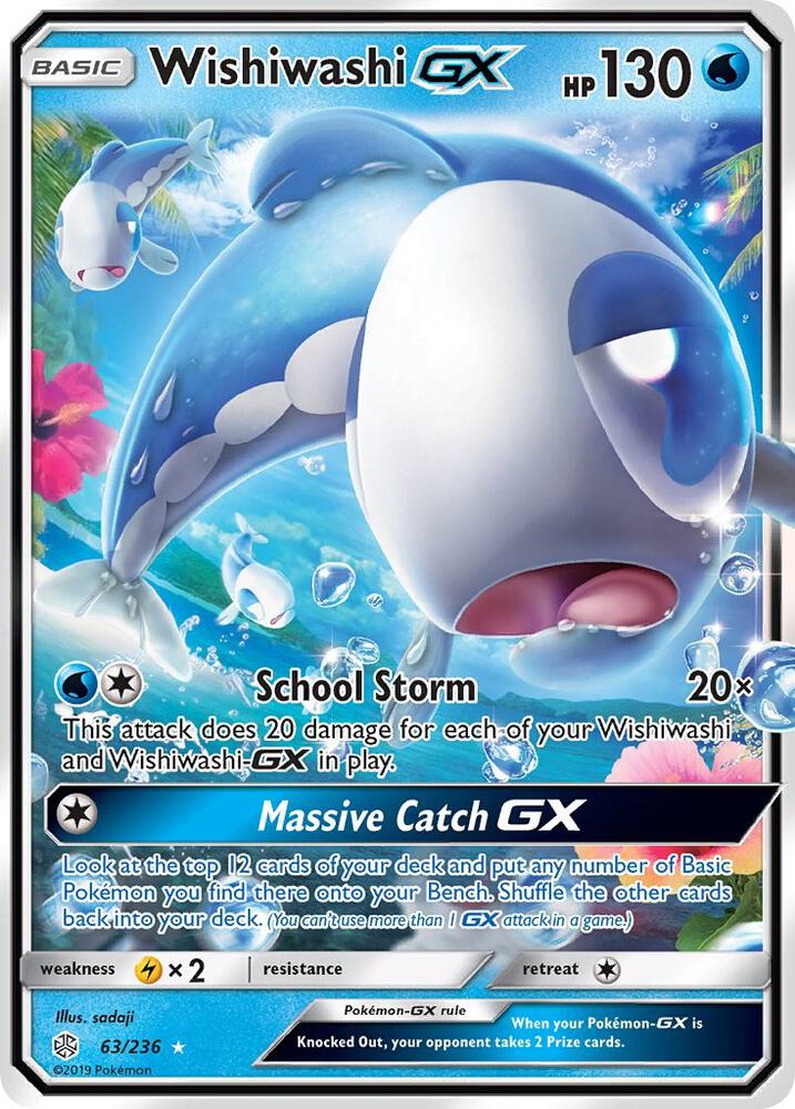 Wishiwashi GX 63/236 card from SM - Cosmic Eclipse