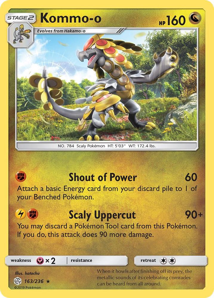 Kommo-o 163/236 card from SM - Cosmic Eclipse