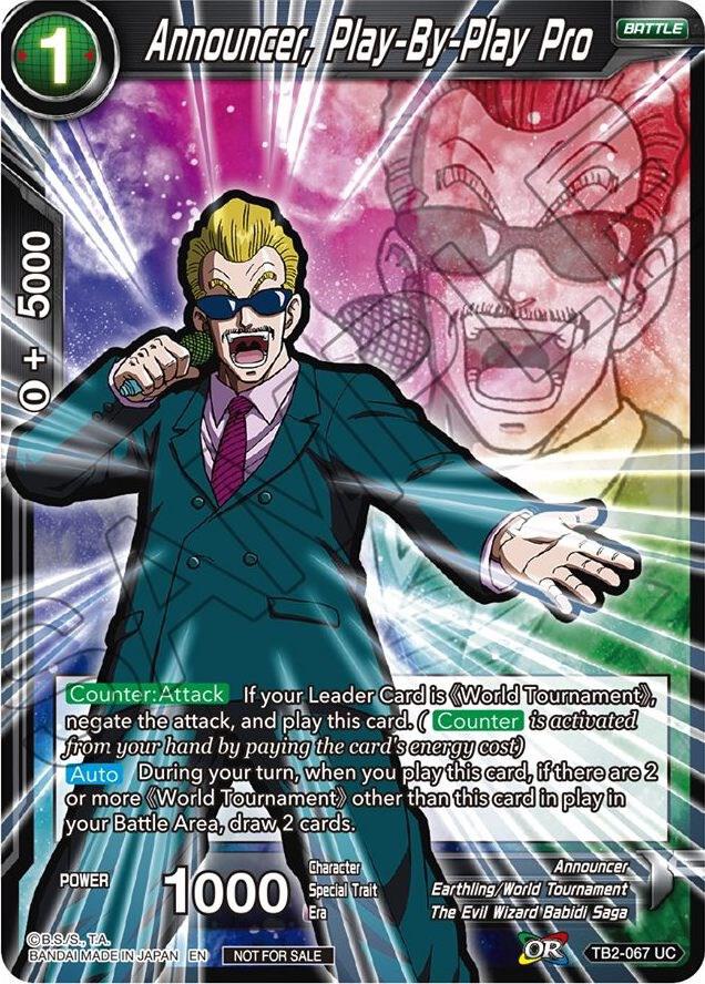 Announcer, Play-By-Play Pro (Event Pack 05) TB2-067 card from Promotion Cards