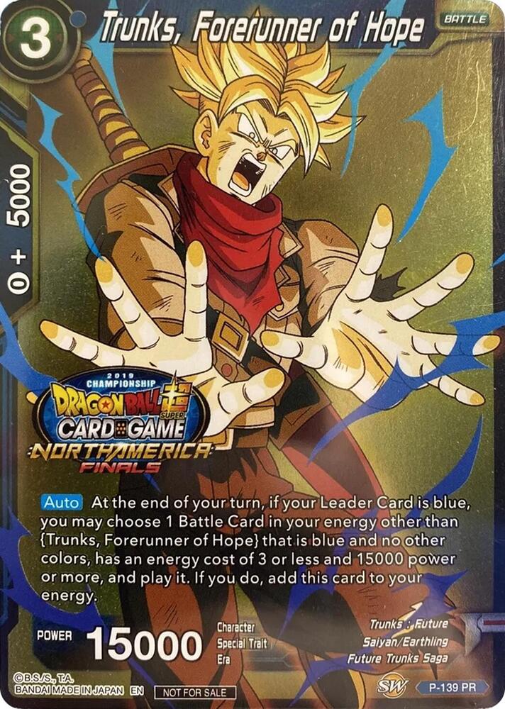 Trunks, Forerunner of Hope (Championship Final 2019) P-139 card from Tournament Promotion Cards