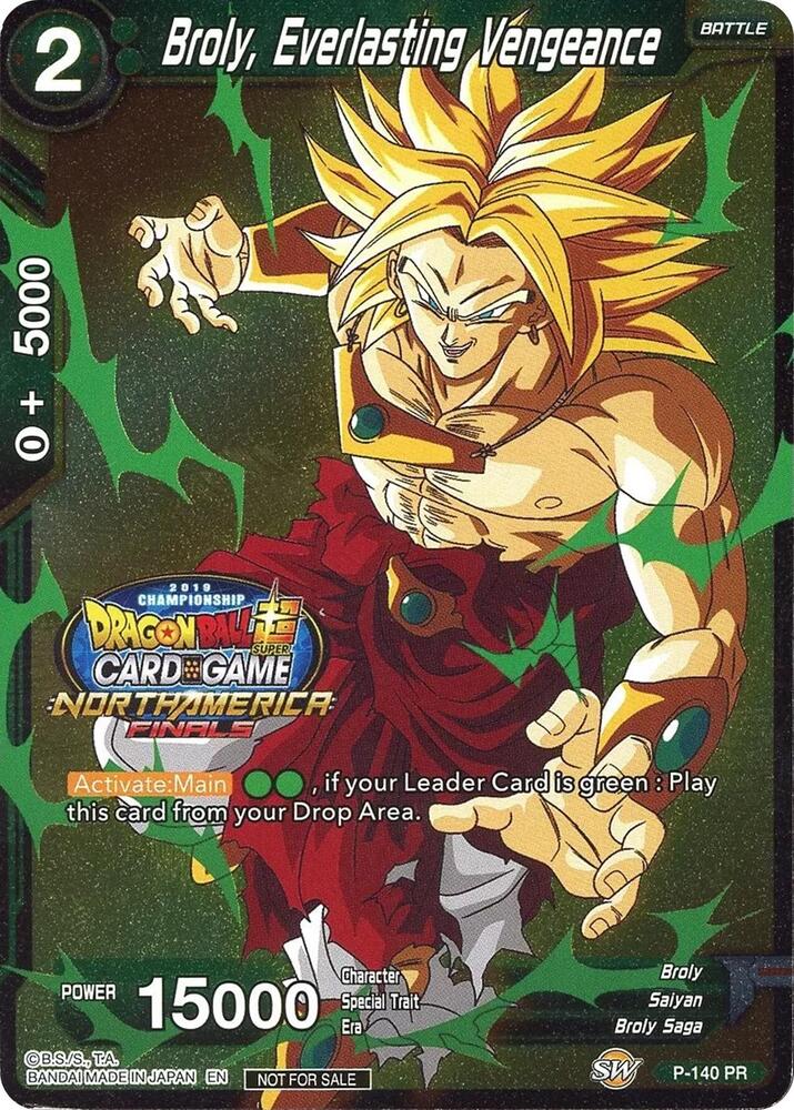 Broly, Everlasting Vengeance (Championship Final 2019) P-140 card from Tournament Promotion Cards
