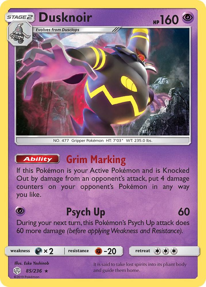 Dusknoir 85/236 card from SM - Cosmic Eclipse