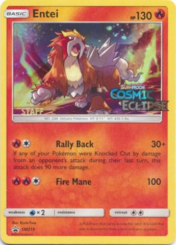 Entei (Prerelease) [Staff] SM219 card from SM Promos