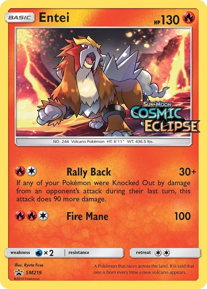 Entei (Prerelease) SM219 card from SM Promos