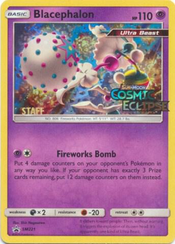 Blacephalon (Prerelease) [Staff] SM221 card from SM Promos