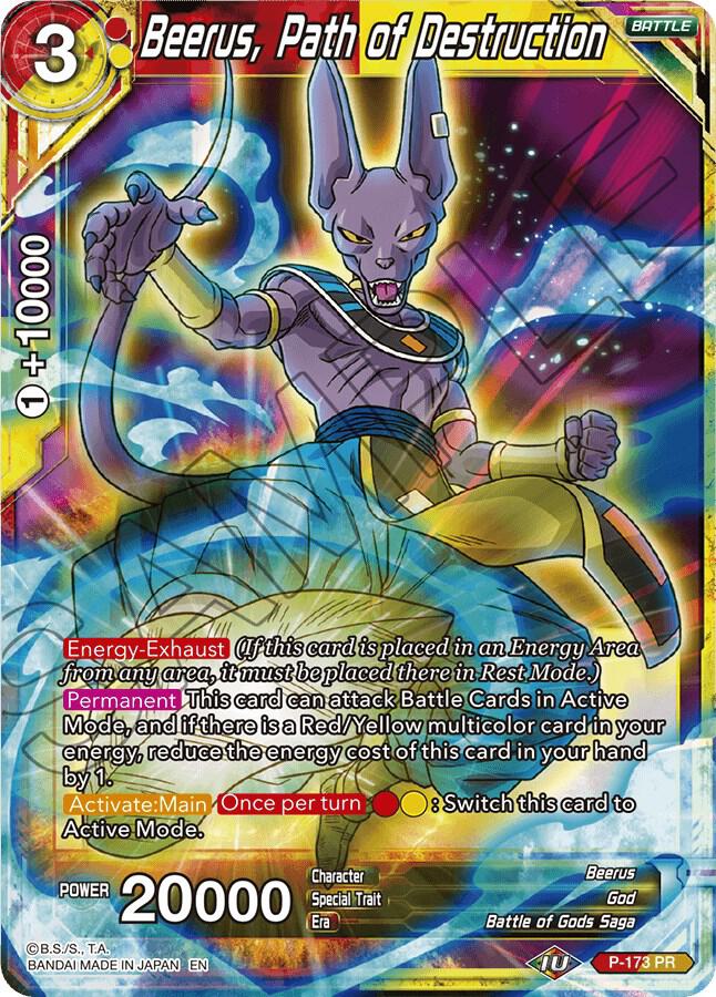 Beerus, Path of Destruction P-173 card from Promotion Cards