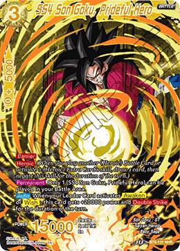 SS4 Son Goku, Prideful Hero BT8-131 card from Malicious Machinations