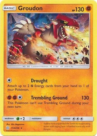 Groudon (Cracked Ice Holo) 113/236 card from Deck Exclusives