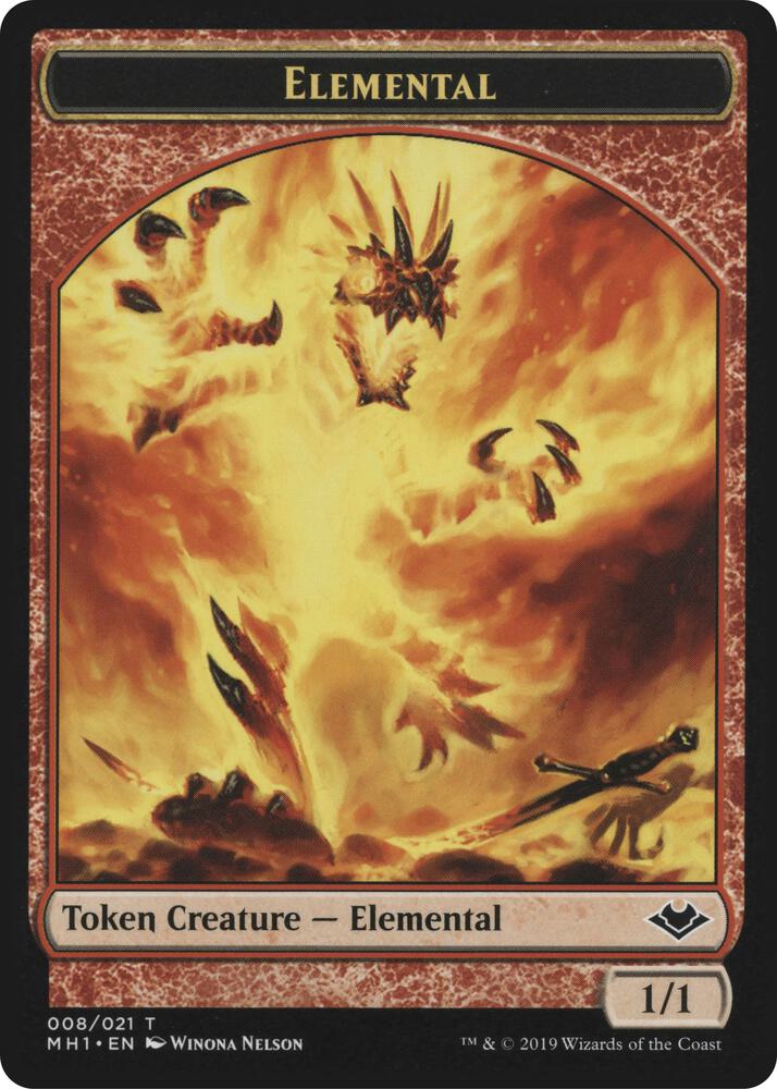 Elemental (008) // Emblem - Wrenn and Six Double-Sided Token 8 // 21 card from Modern Horizons