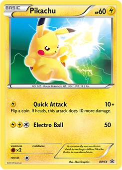 Pikachu BW54 card from Black and White Promos