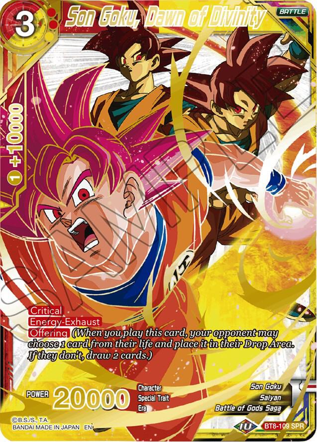 Son Goku, Dawn of Divinity (SPR) BT8-109 card from Malicious Machinations