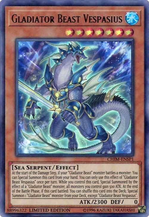 Gladiator Beast Vespasius CHIM-ENSP1 card from Chaos Impact