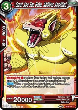 Great Ape Son Goku, Abilities Amplified BT8-004_PR card from Malicious Machinations Pre-Release Cards
