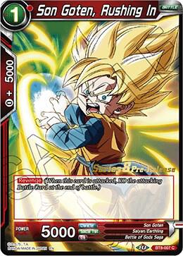 Son Goten, Rushing In BT8-007_PR card from Malicious Machinations Pre-Release Cards