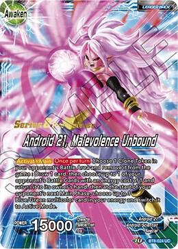 Android 21 // Android 21, Malevolence Unbound BT8-024_PR card from Malicious Machinations Pre-Release Cards