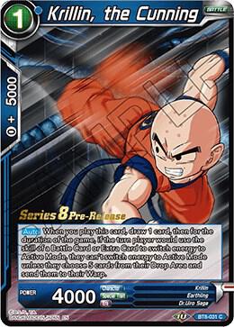 Krillin, the Cunning BT8-031_PR card from Malicious Machinations Pre-Release Cards