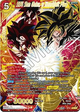 SS4 Son Goku, a Heartfelt Plea (SPR) BT8-110 card from Malicious Machinations