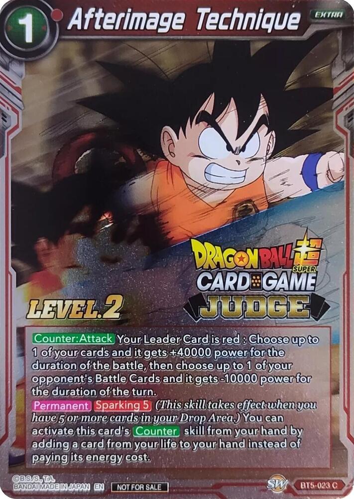Afterimage Technique (Level 2) BT5-023 card from Judge Promotion Cards