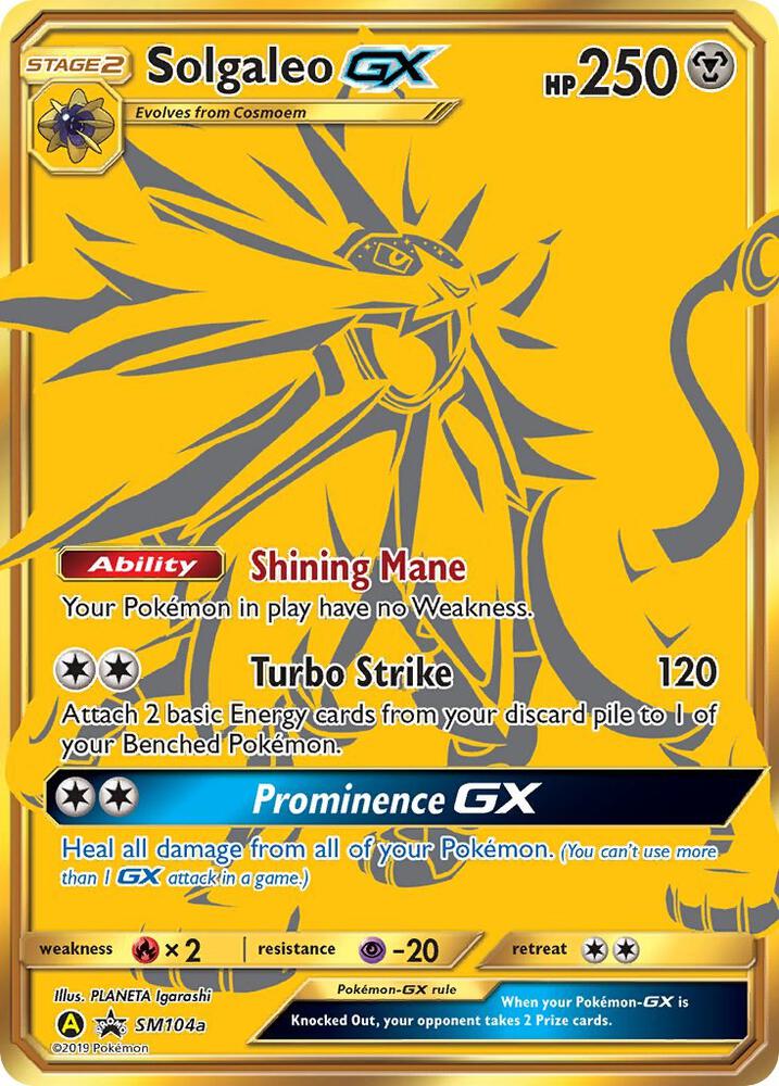 Solgaleo GX SM104a card from SM Promos