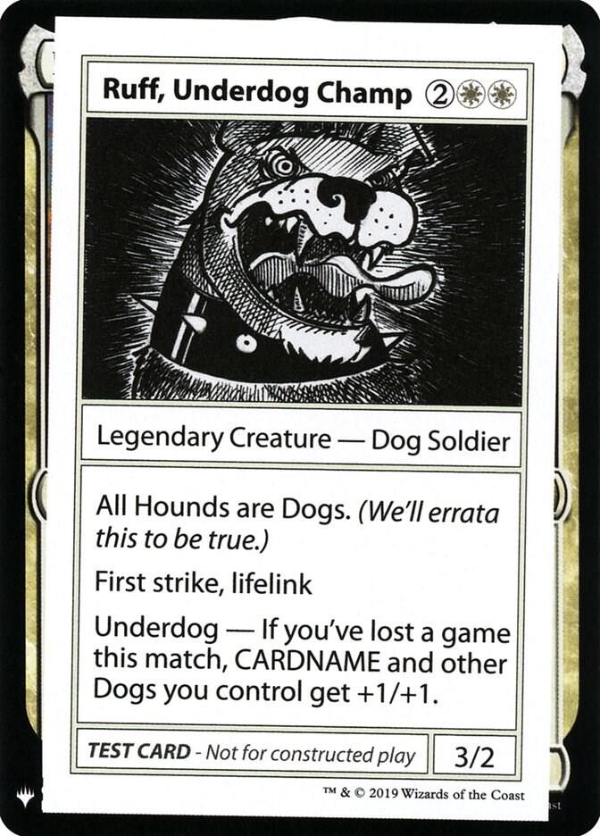 Ruff, Underdog Champ card from Mystery Booster: Convention Edition Exclusives