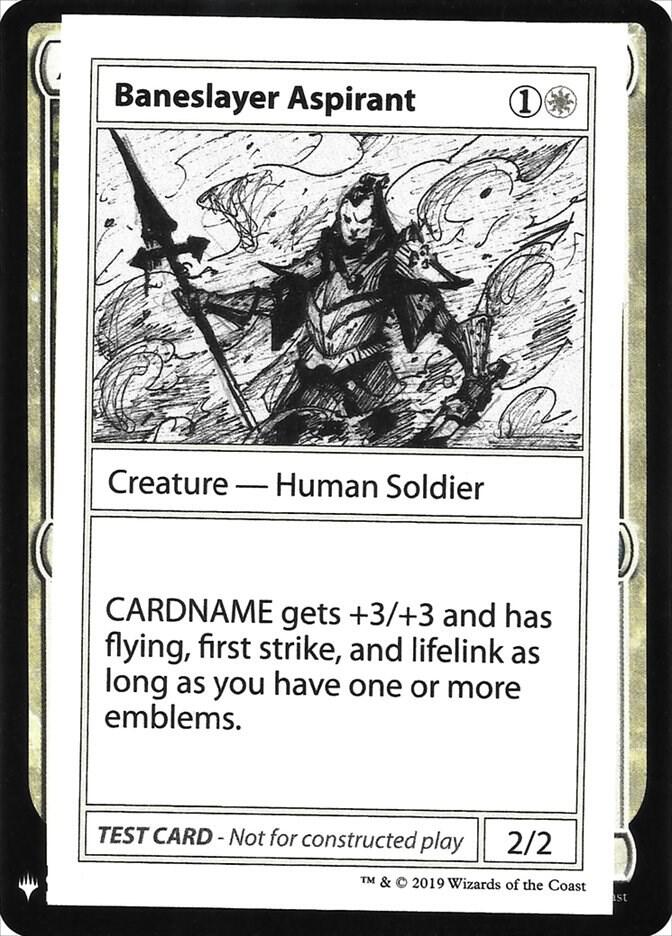 Baneslayer Aspirant card from Mystery Booster: Convention Edition Exclusives