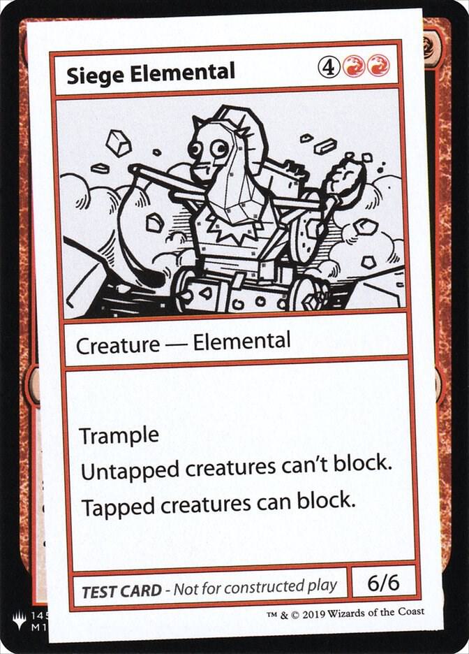 Siege Elemental card from Mystery Booster: Convention Edition Exclusives