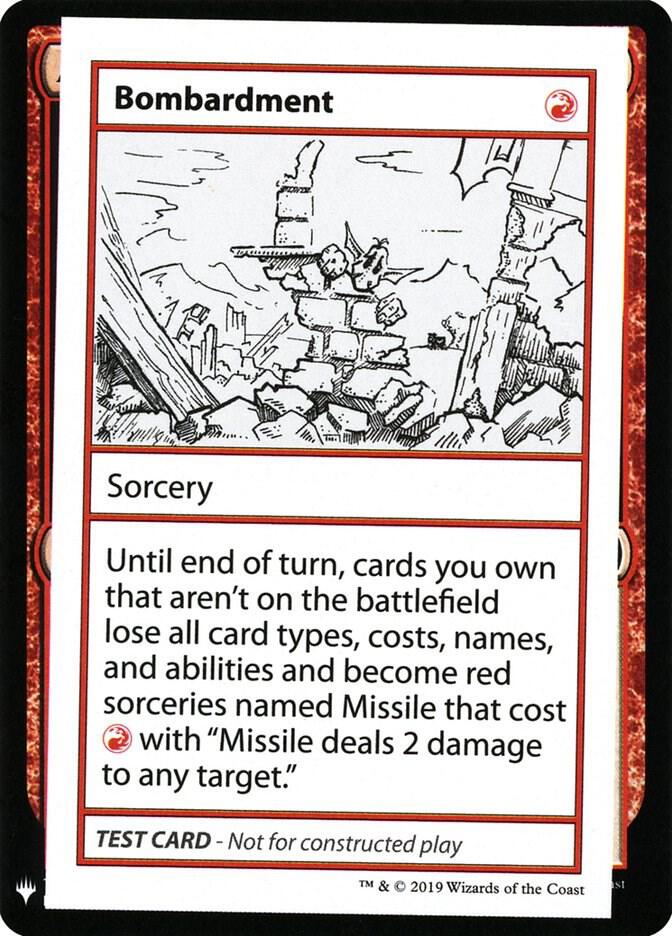 Bombardment card from Mystery Booster: Convention Edition Exclusives
