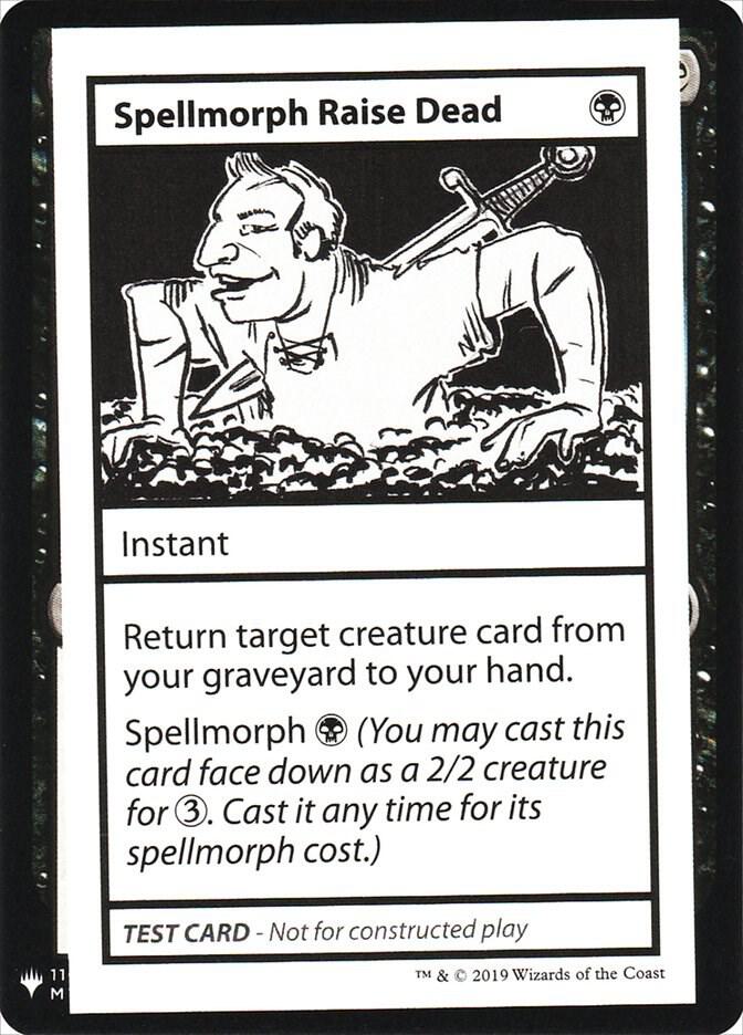 Spellmorph Raise Dead card from Mystery Booster: Convention Edition Exclusives